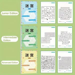 Maze puzzle book: Brain-challenging toy for boys and girls - Maze logic games and concentration exercises - Childrens gift