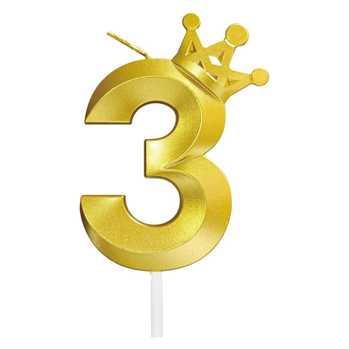 Geburtstagskerzen Mit Krone - Rosa Zahlenkerzen Für Prinzessinnen Torten