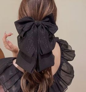 French Elegant Large Size Butterfly Knot Hair Tie Womens Hair Clip Headwear Hairband Super Size Hair Accessories