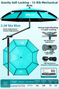 BENNUO | Anti-rotation UV Protection Fishing Umbrella