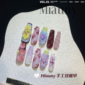 Nghệ Nhân Thủ Công Pure Handmade Hoa Văn Rực Rỡ Five Colorful 3D Tạo Hình Móng Tay Phụ Kiện Làm Đẹp Cho Tiệc Sinh Nhật