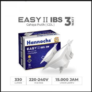 Hannochs Downlight LED EASY ll 3W IBS Cahaya Putih INBOW/Lampu Downlight Panel Hannochs Easy IBS 3w