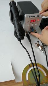 Máy Khò Nhiệt Cầm Tay Mini - Bộ Mỏ Hàn Điện Kỹ Thuật Số 8586 760W 2 Trong 1 Tiện Dụng