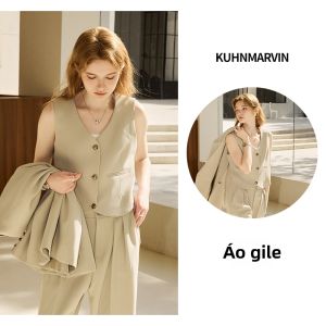 KUHNMARVIN | Bộ Đầm Dễ Mặc Cho Phụ Nữ Có Áo Vest Mùa Hè Thu