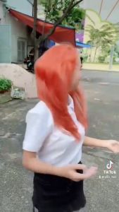 Thuốc nhuộm tóc màu cam khóitặng kèm oxy trợ dưỡng và bao tay