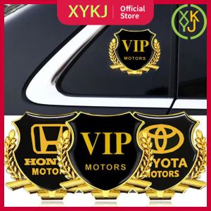 XYKJ Stiker Mobil Logam Stiker 3d Untuk Mobil Stiker Emblem Timbul Variasi Stiker Logo Honda Daihatsu Toyota VIP