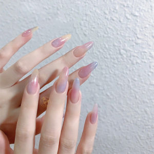 Wearing Nail Fancy Dream Rainbow Candy Color Blooming Micro Glass Bead Cats Eye Dopamine Tindal Atmosphere Nail Art