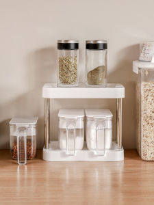 Kitchen Storage Box Spice Container Moisture Proof Salt Pepper Powder Seasoning Accessory Japanese Style Plastic Cover