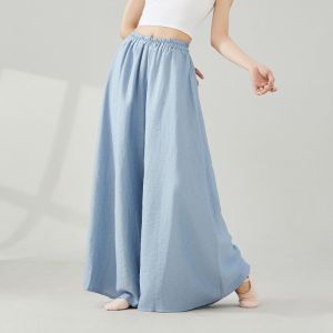 Quần Legging Rộng Rãi Thoáng Khí Thoải Mái Cổ Điển Mùa Hè Mới Trắng Quần Tập Khiêu Vũ Hiện Đại Cho Nữ