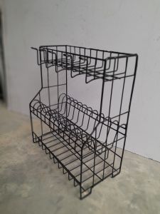 Rak Piring Susun 3 + tempat gelas / rak piring Gantung/ rak wastafel gantung