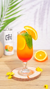 Chi Forest 元气森林 Sugar Free Sparkling Water Soda Orange Flavor Cans Drink 330ml 柑橙风味无糖气泡水 [Genki Forest]