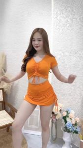 Chân váy rút dây tập gym aerobicPickleball đi biển đi bơi nữ chất vải thun lạnh co giãn 4 chiều có quần bảo hộ VAY01/VAY05/Vay07