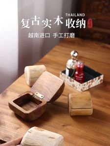 เอเชียตะวันออกเฉียงใต้กล่องเครื่องประดับไม้ประดับตกแต่งไม้กล่องตกแต่งหูตะเข็บสำหรับจัดกล่องเก็บเมล็ดทานตะวัน กล่องเก็บของเล็กตั้งโต๊ะเครื่องแป้ง