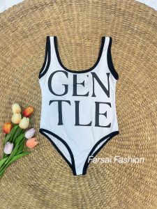 บอดี้สูท ผ้านิ่มยืด งานเว้าหลัง สกรีนลาย Gentle พร้อมส่ง2แบบ