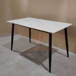 Wfurniture Sintered Stone Dining Set Luxury Dining Table + Modern Chair Set Meja Makan Ceramic 岩板餐桌