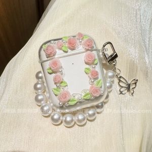 Rose Pattern Protective Case for Huawei Freebuds SE 2 pro 3 5i Soft TPU Shell Anti-Fall Girls Heart Earphone Cover