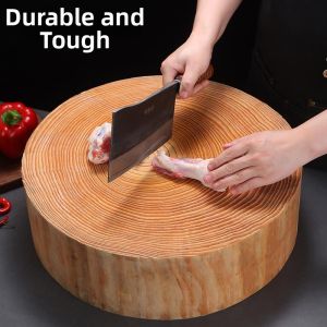Bone Cutting Round Thick Wooden Cutting Board