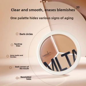 MONLEYTA | Three-Color Concealer Palette Genuine Store Waterproof Long-lasting Dark Circles Under-Eye Bags Acne Marks Spot Covering Makeup