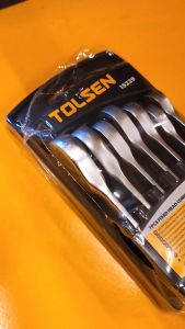 Tolsen 7Pcs Fixed Gear Head Combination Ratchet Spanner Set (8101213141719mm) 15229