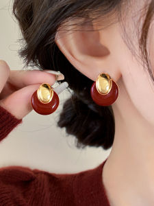 Pianist | Red Drip Glaze Earrings S925 Silver
