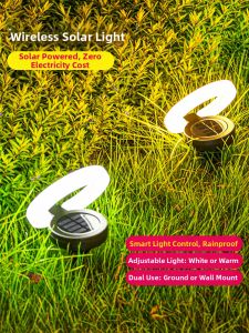 LIANGGUANGJING | Solar Powered Outdoor Ground Light Waterproof Garden Decor