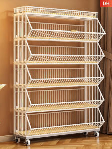evesigar | Multilevel Large Capacity Wall-mounted Bookshelf With Wheels