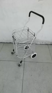 OzPro รถเข็นตะกร้าพับได้ มีฝาปิด ไซส์ L 45x45x90 cm ล้อหน้าหมุนได้ 360 องศา สะดวกสบายทุกการใช้งาน รถเข็น อลูมิเนียม