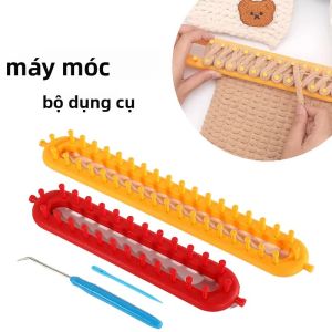 Bộ Dụng Cụ Đan Móc Tự Làm Hình Chữ Nhật - Dụng Cụ Đan Tay Làm Khăn Áo Len Mũ Khăn Choàng - Khung Đan Móc Nhựa Cho Mọi Lứa Tuổi