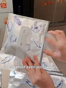 10 Pcs/Bag Aluminium Foil Bag Reusable Freezer Zip Lock Safe Large Capacity Fresh Keeping