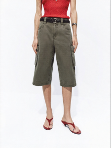 MO&Co. | Military Style Vintage Faded Cotton Work Shorts