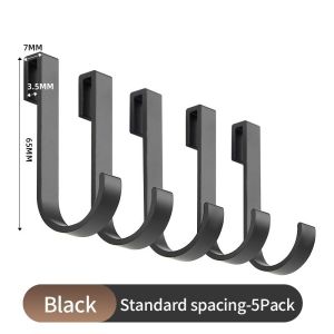 Aluminum Alloy Heavy‑Load S‑Shape Sliding Hooks Detachable Hangers for Kitchen and Bathroom Storage Shelves