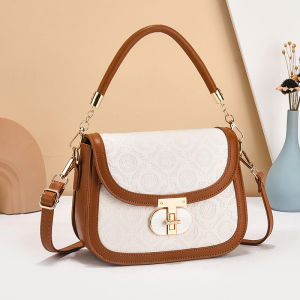 Fashionable Leather Handbag for Women Single Shoulder Slant Cross Small Bag Autumn New Style Popular Match Womens Bag
