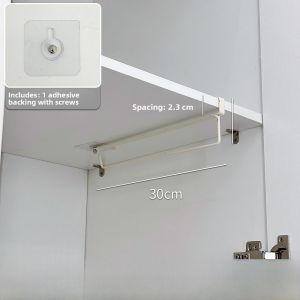 Home Use Iron Art Clothes Rack Multi-Function Hanging Rod for Coat Pants Hat Storage No Drilling Required Closet Organizer