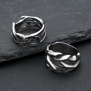 Vintage Hollow Out Design Stainless Steel Thorns Mens Ring Couple Rings For Men Women Cool Nordic Viking Accessories Jewelry