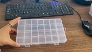 Transparent Storage Container Jewelry Box Clear Plastic Organizer Box Empty Earring Storage Organizer Display Case for Beads