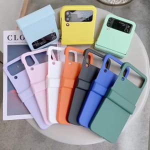 Frosted Matte Hard Case Shockproof Compatible For Z Flip 8/7/6/5/4 AntiFingerprint Protective Cover Samsung Z Flip 3 4 5 6 7 Pastel Solid-Color Three-piece Hard Cell Phone Case For Samsung Galaxy Z Filp 7 5 6 3 4 5G