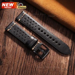 Stitching Breathable Watch Strap 20mm 22mm Smartwatch Leather Genuine Quick Release Band for Omega for Seiko Bracelet for Rolex