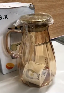 Bình thủy tinh chịu nhiệt S.X có lõi lọc trà bằng thép không gỉ  2000ml