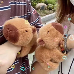 Capybara Clap Circle Toys Slap Snap Wrap Wristband Bracelet Capybara Plush Hand Ring Fun Pop Circles Kids Gift