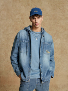 Jack Jones | Distressed Faded Wash Denim Jacket Shirt