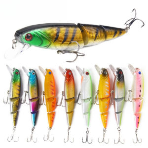 11.5cm/15g Multi Section Sea Bass Hard Fishing Lures 3D Eyes 1PCS Crankbaits Minnow Swimbait Fake Artificial Wobblers Tackle