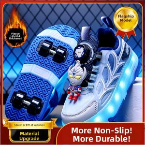 Children Boys Winter Thermal Insulation Rolling Shoes