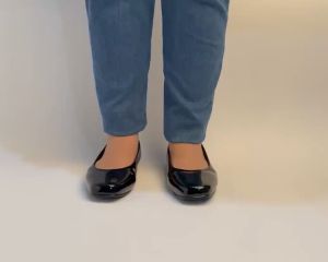 Sepatu Flat Shoes Wanita Big Size 35 44 Jumbo Sepatu Perawat Wanita Hitam Glossy