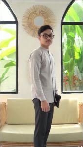 ALARY - Kemeja Pria Lengan Panjang Nazari Grey