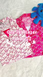 SETELAN ANAK PEREMPUAN BLAZER BARBIE DENGAN KAOS BAHAN KATUN DAN CELANA PENDEK USIA 6 BULAN-5 TAHUN