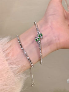 Elegant Green Eye Small Snake Zircon Bracelet for Women: Trendy Unique Design Daily Versatile Fashion Jewelry Accessory