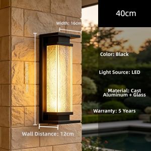 Waterproof Diamond Style Solar Outdoor Wall Light Bi-directional Illumination