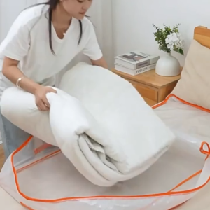 Large Capacity Clothes Storage Bag With Clear Lids Under Bed Foldable Closet Clothes Storage Bag For Blankets Clothes