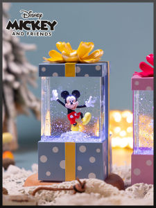 Disney Genuine Goods Mickey Mouse Mickey Minnie Music Box Rotate Music Box Snow Girl Childrens Birthday Gifts