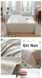 Cotton Linen Cool Bed Sheet Single Set